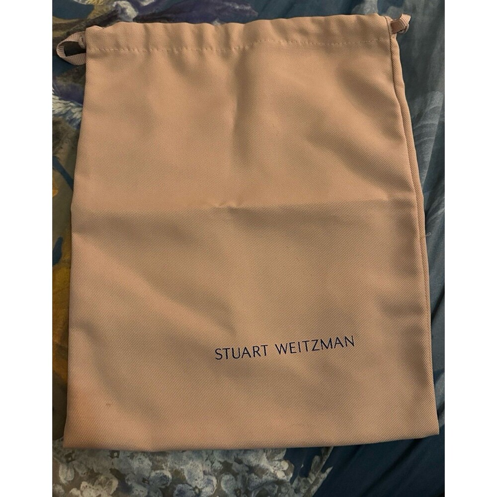 Stuart Weitzman Beige Dust Bag Drawstring Pouch 12 x 10 in